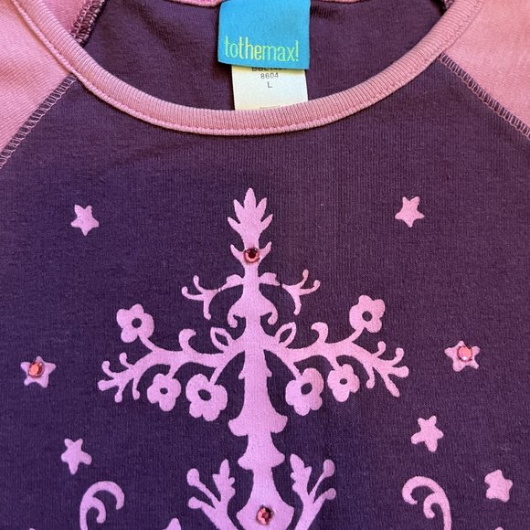 To The Max Womens Cap Sleeve Rhinestone T-Shirt - Picture 3 of 6